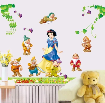 

3D princess wall stickers for baby room removable cartoon nursery wall decals
