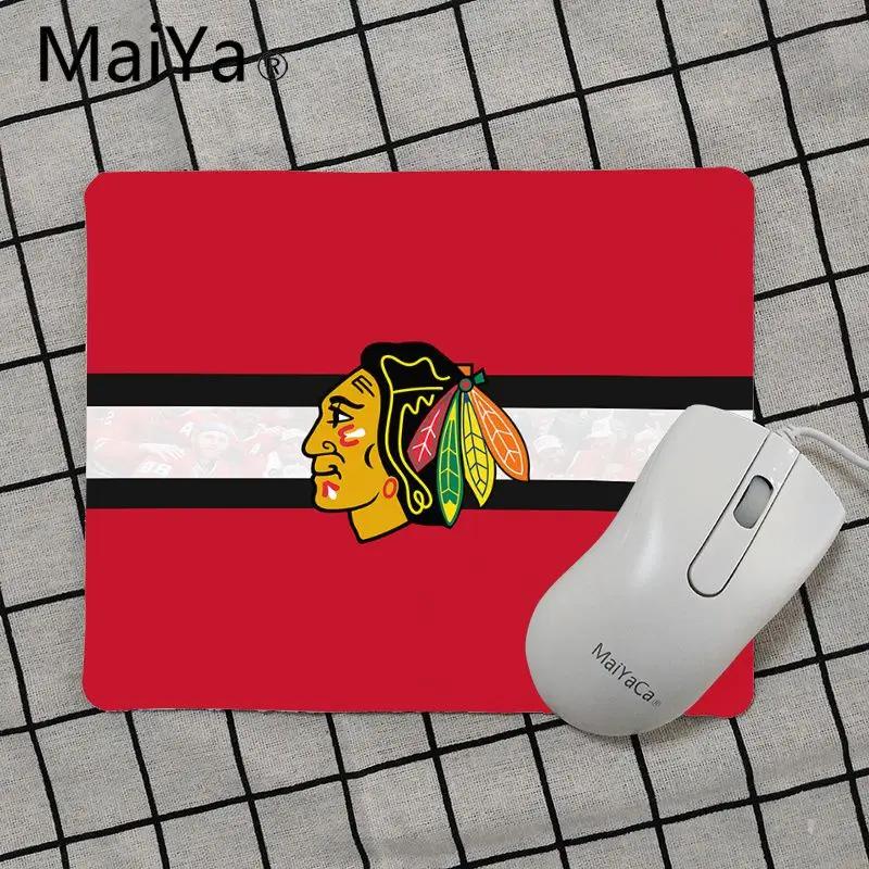 Maiya высокое качество Chicago Blackhawks силиконовый коврик для мышки игра Топ продаж подставка под руку мышь - Цвет: No Lock Edge18x22cm