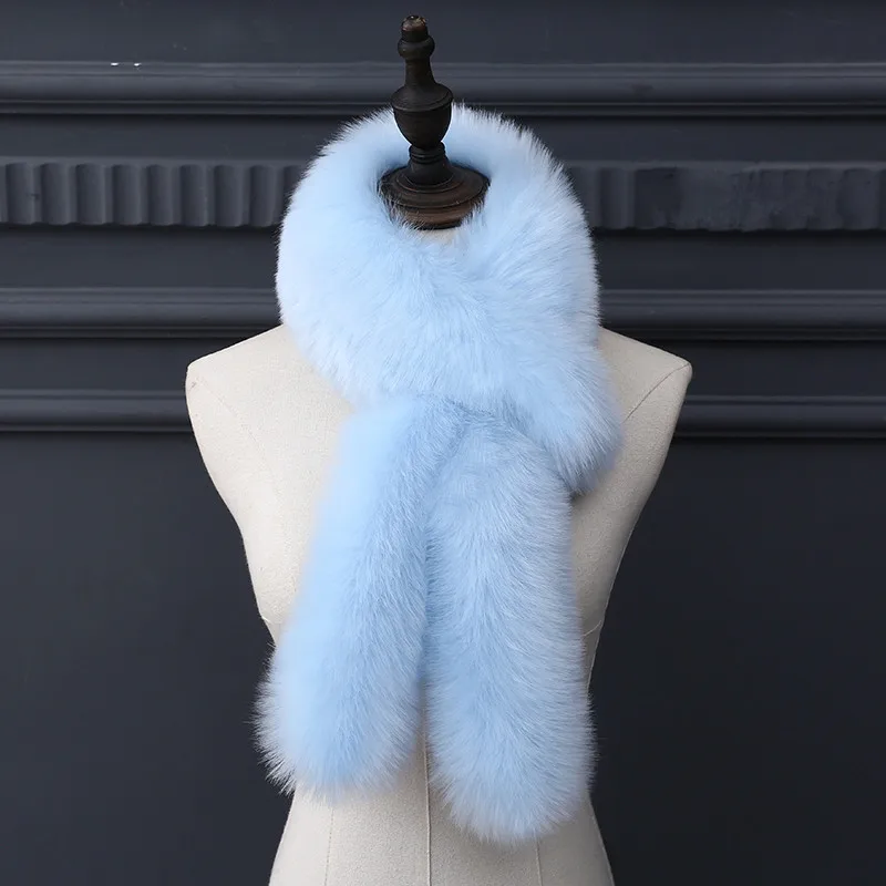 Sky Blue JaneVini бордовые меховые Свадебные накидки, женский зимний шарф, воротник из искусственного меха, шейный платок, свадебная меховая шаль, вечерние Болеро для невесты, Fourrure - Цвет: Sky Blue