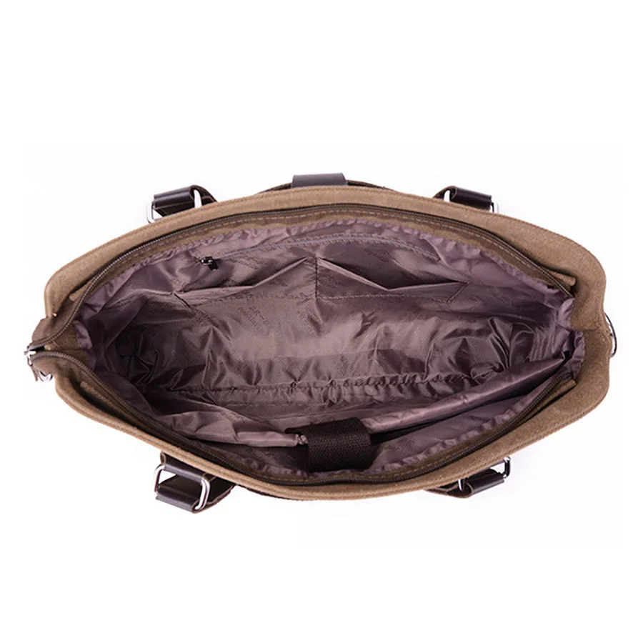 Universal Laptop Bag Men Canvas Briefcase Office Travel Messenger Shoulder Bag Portable Notebook Handbag Large-capacity Pouch (28)