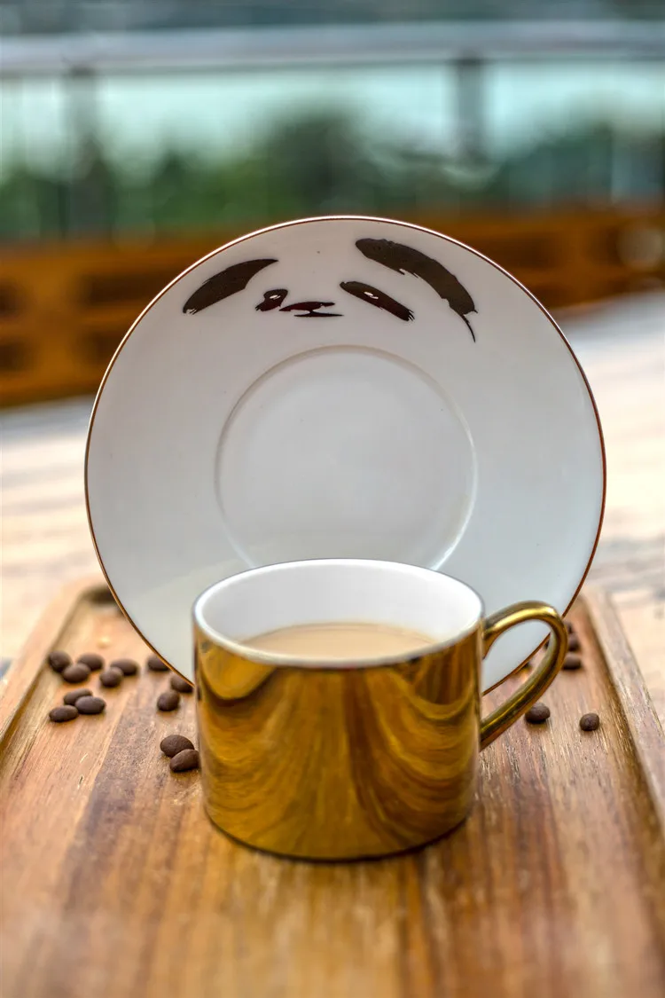 Креативная отражающая чашка, Скандинавская мультяшная панда, анаморфная чашка, тигровая зеркальная кружка