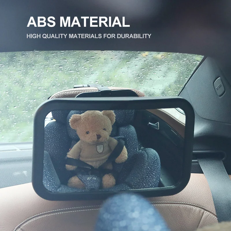 

Adjustable Back Seat Car Mirror Square Rear Wide View Headrest Mirror Safety Baby Monitor Car Accessories Auto Interior Parts