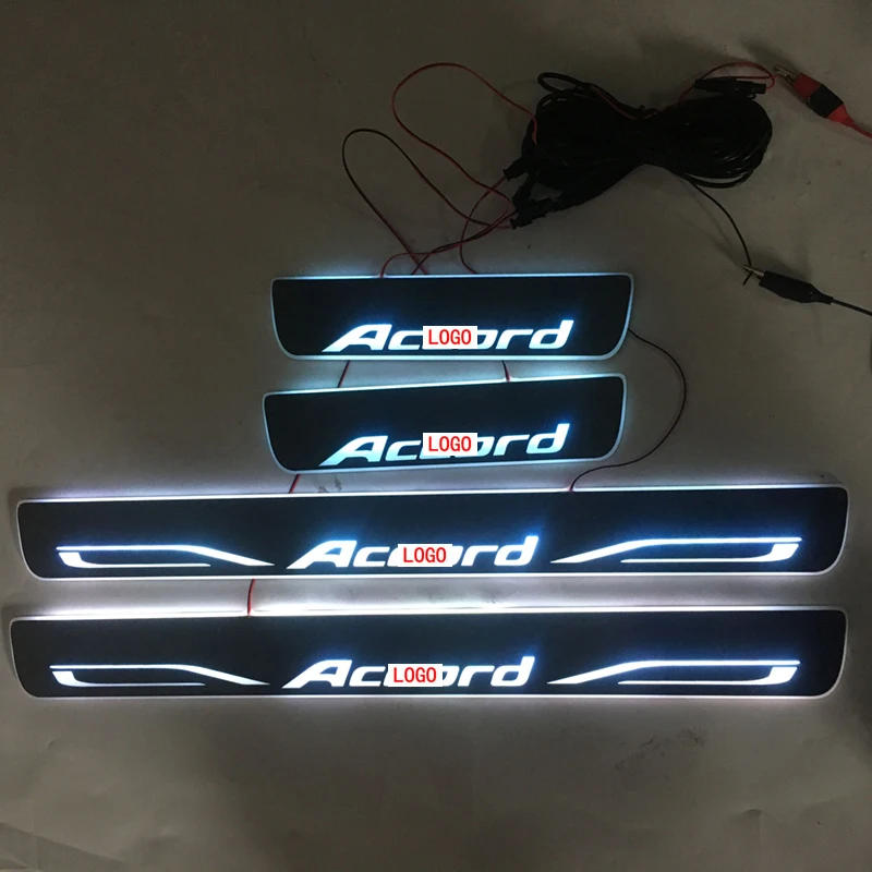 4PCS/set Applicable to Accord Streaming colour LED Lamp Door sills Welcome Pedal/Dynamic Lighting Vehicle Threshold For ACCORD