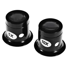 2 шт. 10X 5X Лупа очки лупа объектив ювелирный ремонт часов набор инструментов/легкий и прочный