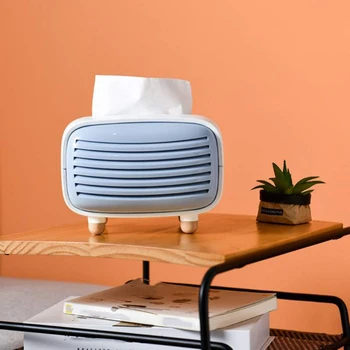

Big deal Creative Radio Tissue Box ABS Living Room Chic Paper Towel Storage Box Hotel Restaurant Home Decoration Supplies