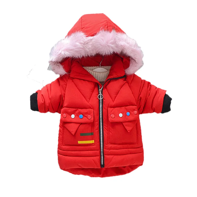 

2019 Christmas Winter Warm Thick Baby Girl Cotton Parkas Kids Hoody Outerwear Duck Down & Parkas Jacket & Coat Toddler Clothes