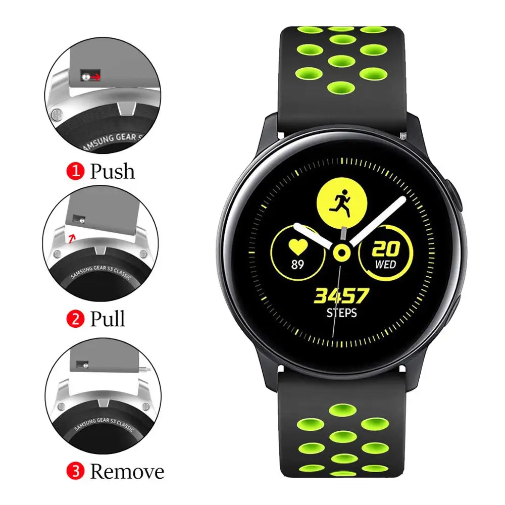 For Samsung Galaxy Watch Active/Gear Sport /Gear S2 classic 20mm Watch Band Replacement Watch Strap Bracelet 91027