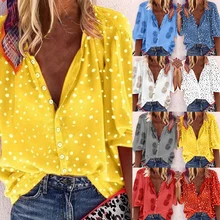 #Special Offers 2019 Fashion Dot Pineapple Printed Blouse Fall Women's Shirt Casual OL Style Blusas For Women Summer Retro Buttons Female Shirts #Special Offers 2019 Fashion Dot Pineapple Printed Blouse Fall Women's Shirt Casual OL Style Blusas For Women Summer Retro Buttons Female Shirts