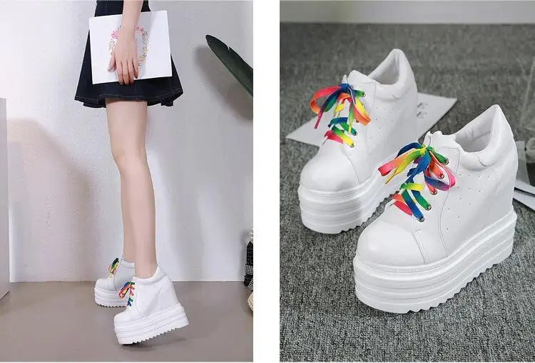 14cm wedge heel boots thick-soled platform shoes super high-heeled shoes