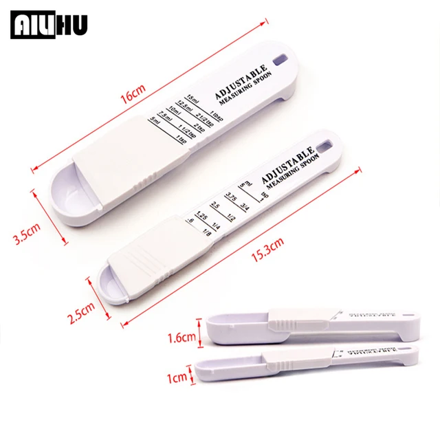 2Pc Mérés Kanál Állítható Skála Mérő -Mérőpohár Fűszerezés És Fűszeres Kombinált Konyhai Kiegészítők Szerszámok - Image 3