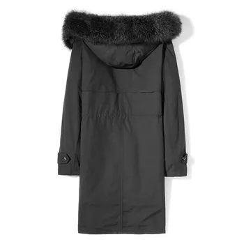 

Winter Jacket Real Parka Rabbit Liner Long Coat Male Raccoon Fur Collar Parkas Hombre Invierno MG-1816002 KJ1325