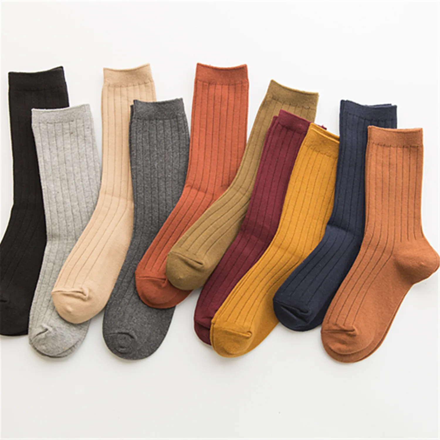 Студенческие Носки, Осенние новые двойные иглы, носки для женщин, стильные, хлопковые, размер, крутые, корейские, универсальные, антифрикционные