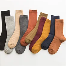 Студенческие Носки, Осенние новые двойные иглы, носки для женщин, стильные, хлопковые, размер, крутые, корейские, универсальные, антифрикционные