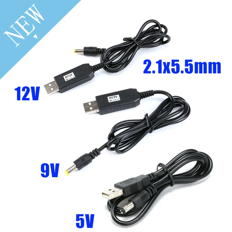 

Повышающий Модуль USB power boost line, от 5 в постоянного тока до 9 В/12 В постоянного тока, Кабель-адаптер преобразователя USB, штепсельная вилка 2,1x5,5 мм