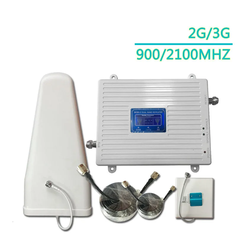 

3G 2G 900 2100 mhz Dual Band Cell Phone Cellular Signal Repeater Amplifier GSM wcdma Mobile Phone Signal Booster