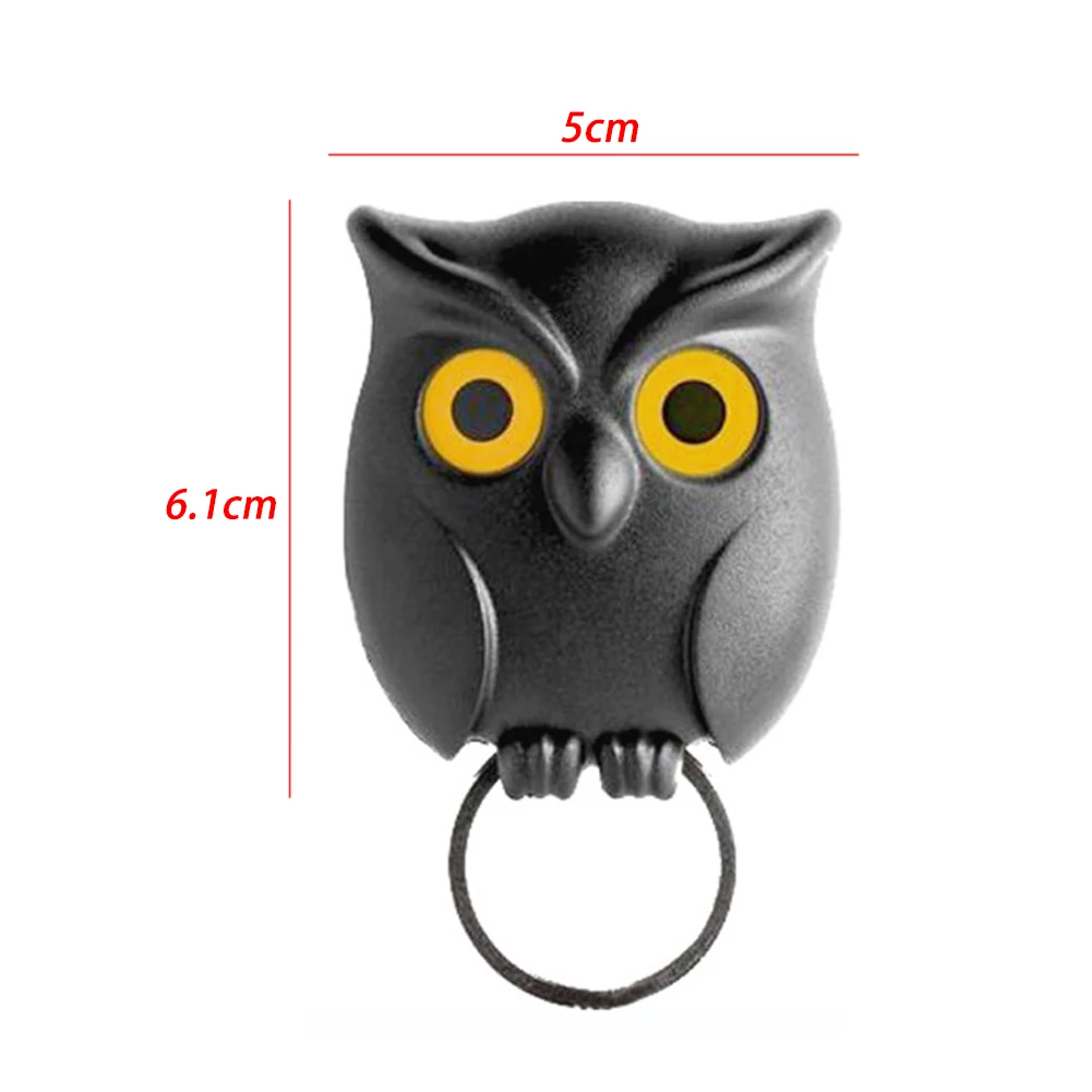 Durable Decoration Magnetic Cute Owl Shape Wall Mounted Hanging Hanger Organizer Multifunction Key Holder Hook Home