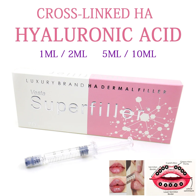

20mg/ml Cross-linked HA Lip Hyaluronic Acid For Face Enhancement Lip Filler Hyaluronic Pen Atomizer Injection acid 2ml 5ml 10ml