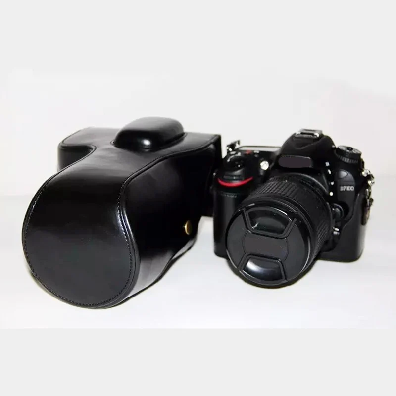 Портативный чехол для камеры из искусственной кожи для Canon EOS 80D 90D 70D 60D 80DII DSLR - Цвет: Black