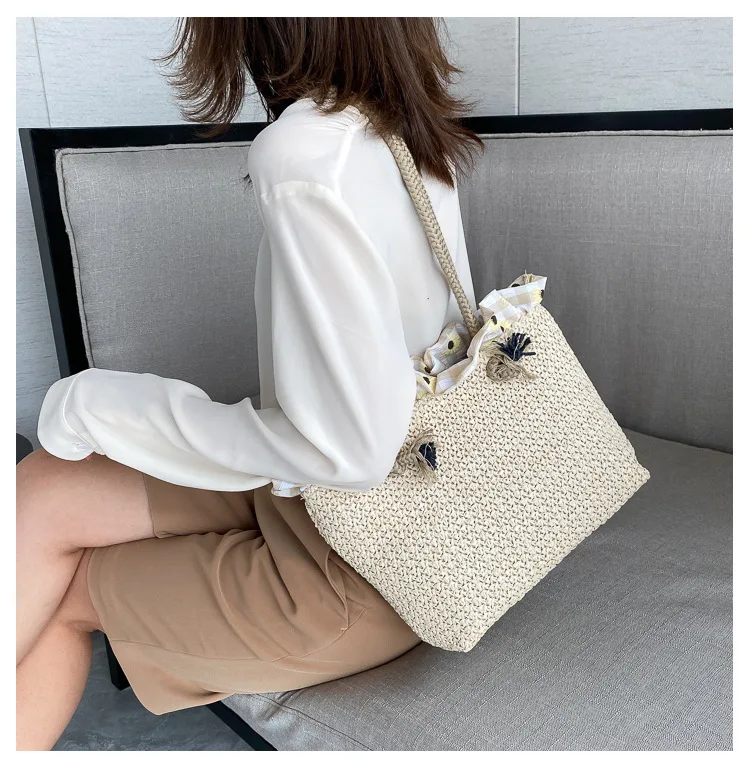 Sac bandoulière femme en paille