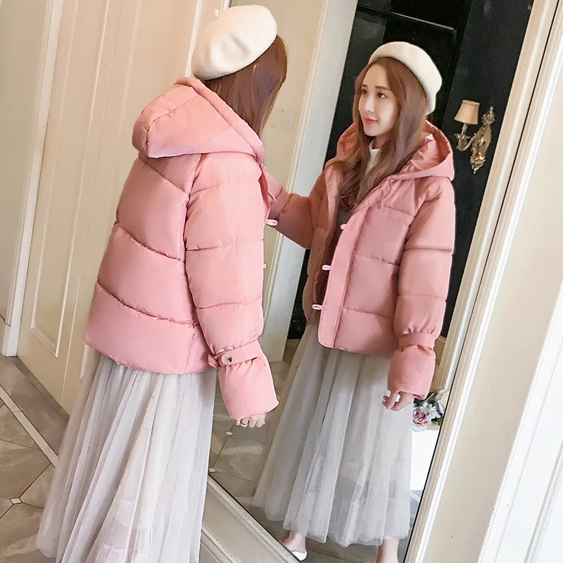 According to Nalini 322# Winter New Style Korean-style down Jacket Women's Short Versatile Loose-Fit Teenager Cotton Coat W