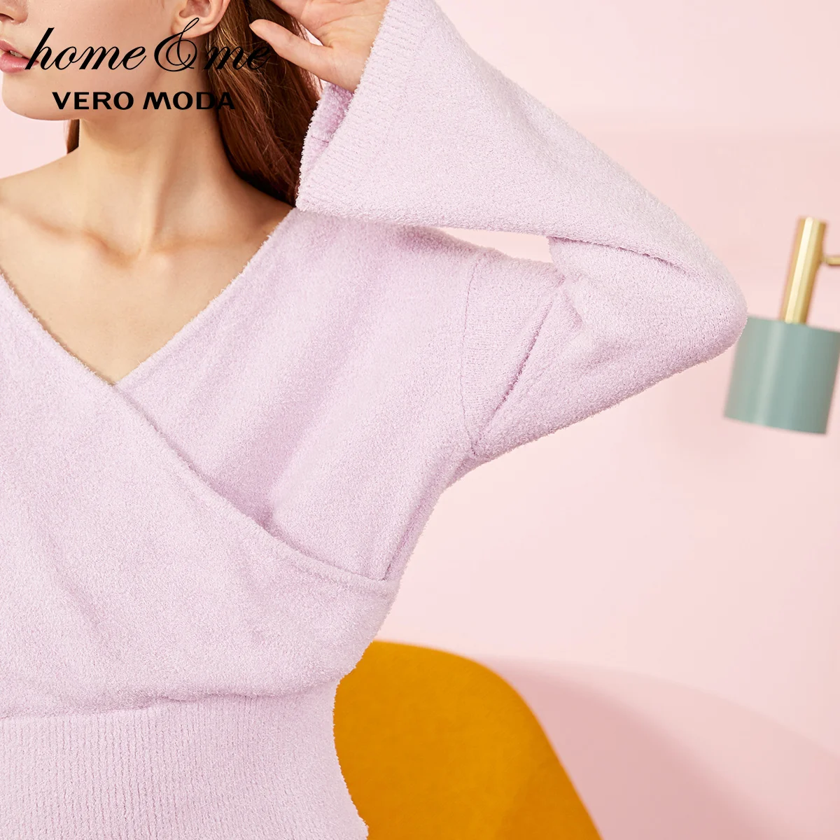 Женские пижамные комплекты с v образным вырезом и расклешенными рукавами Vero Moda |