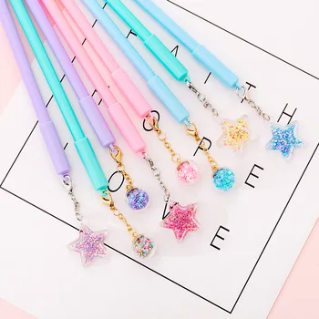 

Cute Pentagram Pendant Pens 0.38mm Kawaii Neutral Pen Novelty Gel Pens For Kids Girls Gift School Office Supplies Stationery