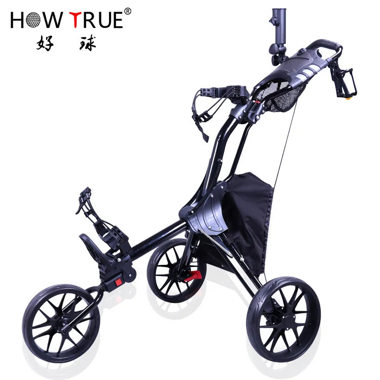 New Multi-Functional Golf Car Foldable 3 Wheels Push Cart Bag Cart