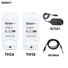 Sonoff TH10/15A Smart Wifi Switch Monitoring Wireless Probe Temperature Humidity Sensor Switch Wifi Smart Home Remote Controller