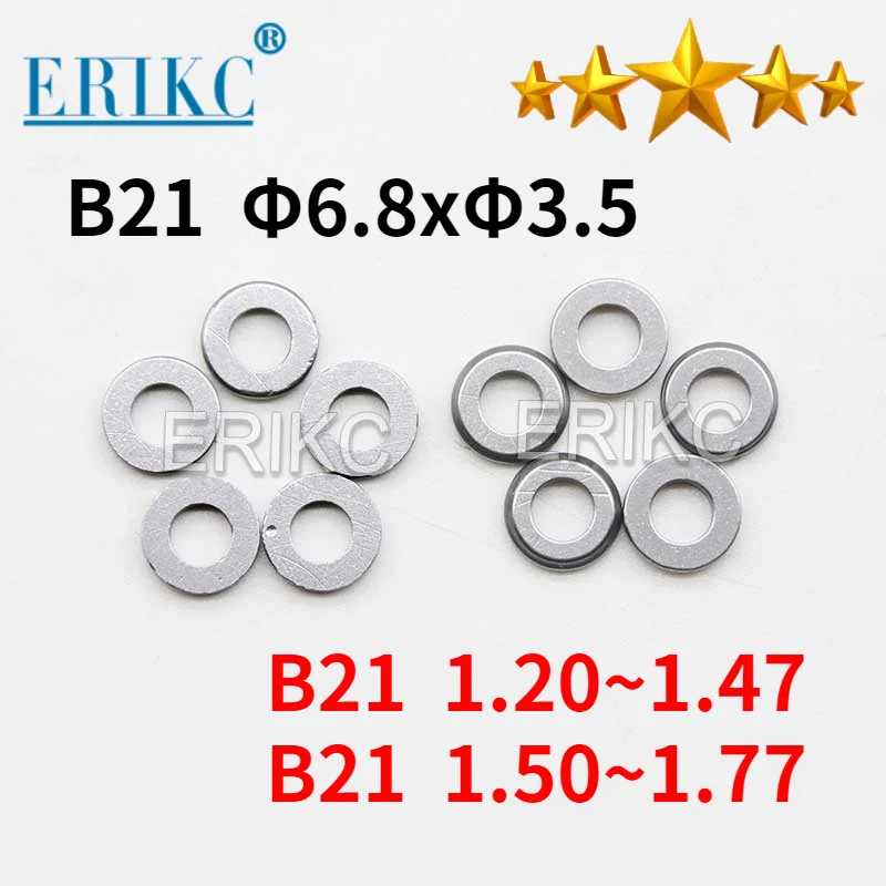 

B21 Size 1.20mm-1.470mm Adjusting Shim B21 1.50mm-1.77mm Common Rail Injector Adjustment Shim Gasket Washer for DENSO