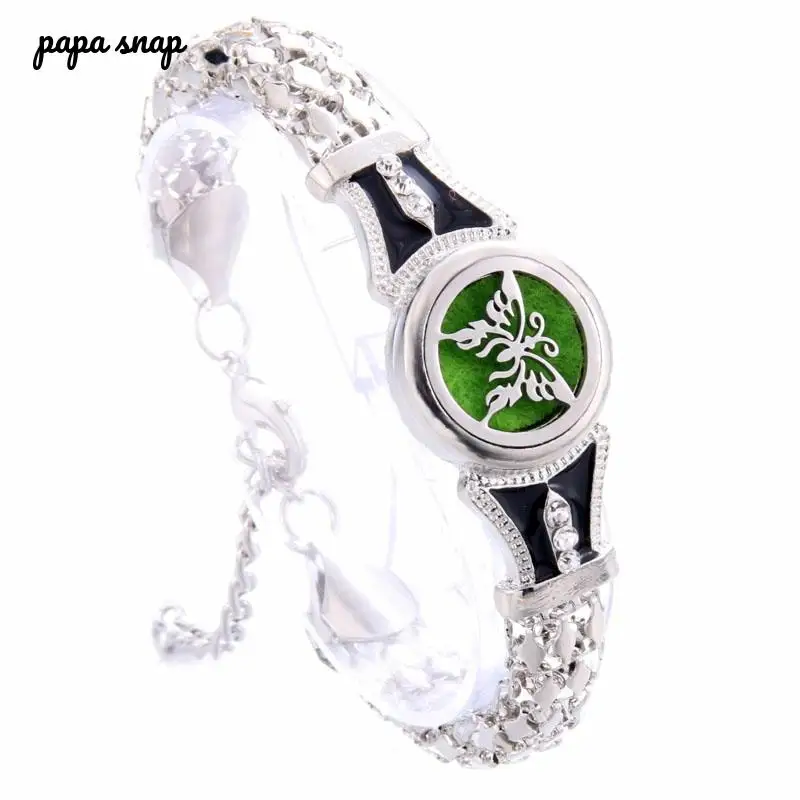 Новинка винтажный браслет с аромадиффузором в виде бабочек съемные медальоны