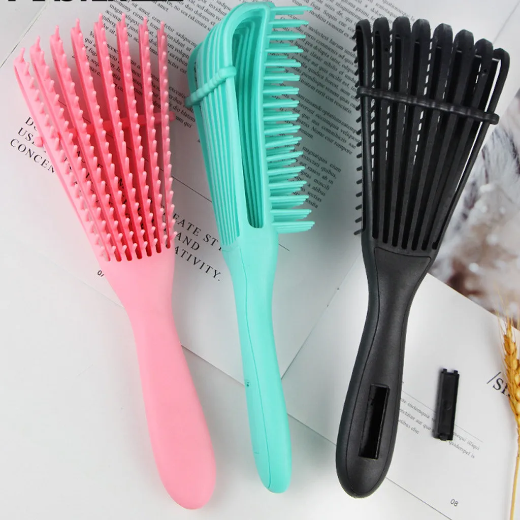 New Scalp Massage Comb Hair Brush Women Detangle Hairbrush Anti-tie Knot Comb CombRelease Head Physician Steel Ball Comb