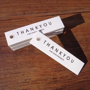 Black Thank you 100 шт Этикетка для упаковки подарка белые бумажные бирки ручной работы DIY бумажные этикетки открытки для свадьбы печенье подарок декоративная подвеска - Цвет: Black Thank you