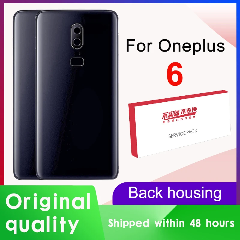 Оригинальный сменный задний корпус для Oneplus 6 задняя крышка аккумулятор стекло One