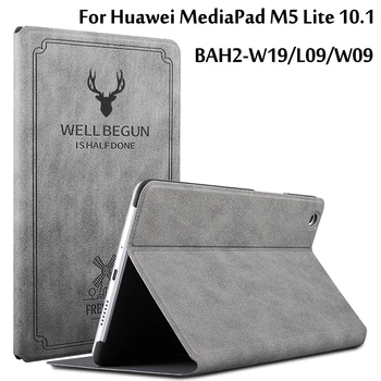 

Smart Case For Huawei MediaPad M5 Lite 10 BAH2-W19/BAH2-L09/BAH2-W09 Auto Wake/Sleep Stand Flip 10.1'' Tablet PU Leather Cover