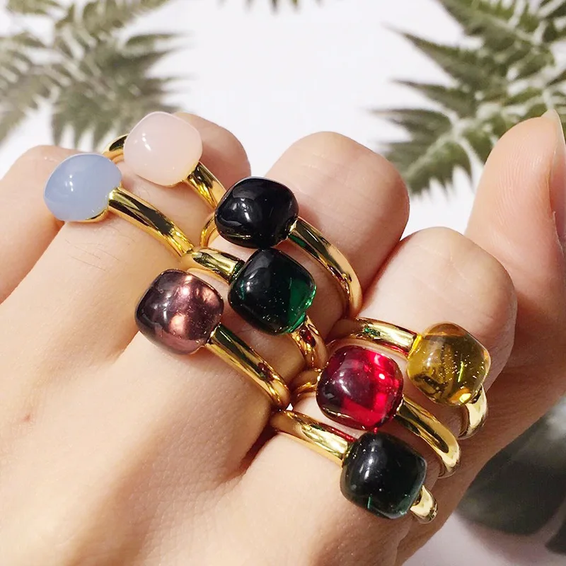 Классические капли воды конфеты стиль кольцо 8 цветов настоящий Кристалл Капля кольца для женщин ювелирные изделия(DJ1153