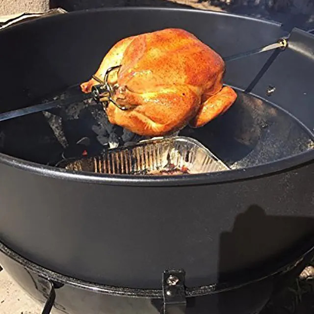 2Db 4 Villás Rozsdamentes Acél Piknik Faszén Bbq Villa Grillezett Marhahús Kebab Nyárs Csirke Dobos Pulyka Barbeal - Image 2