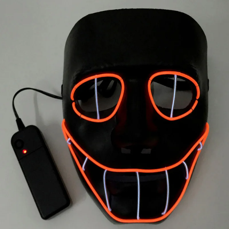 Забавная подсветка мультфильм маска персонажей светодиодный сумасшедшая маска Хэллоуин ужас маска для хеллоуина и карнавала вечерние реквизит игрушка Магический жезл - Цвет: C