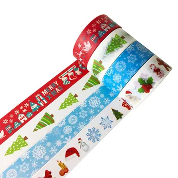 

4 Pcs/Set Cute Christmas Masking Tape Dots Grid Washi TapeDecorative Adhesive Tape Sticker Scrapbooking Diary Stationery Tape