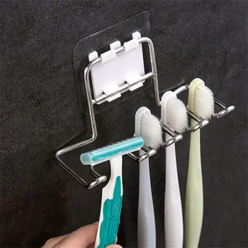 

1PC Stainless Steel Razor Holder Men Shaver Razor Storage Rack Toothbrush Shelf Toothpaste Rack Bathroom Organizer Accessories