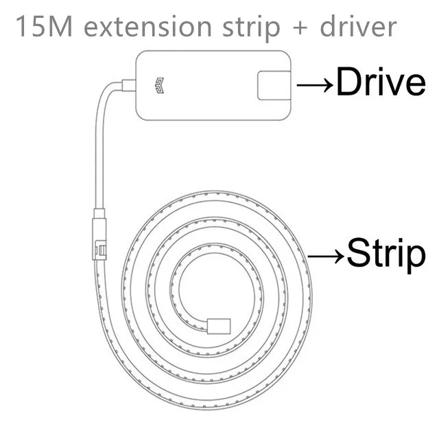 XIAOMI YEE светильник 30 м умный светодиодный светильник полоса 2700 K-6500 K приложение Bluetooth дистанционное управление Голосовое управление Интеллектуальная связь умный дом - Цвет: Коричневый