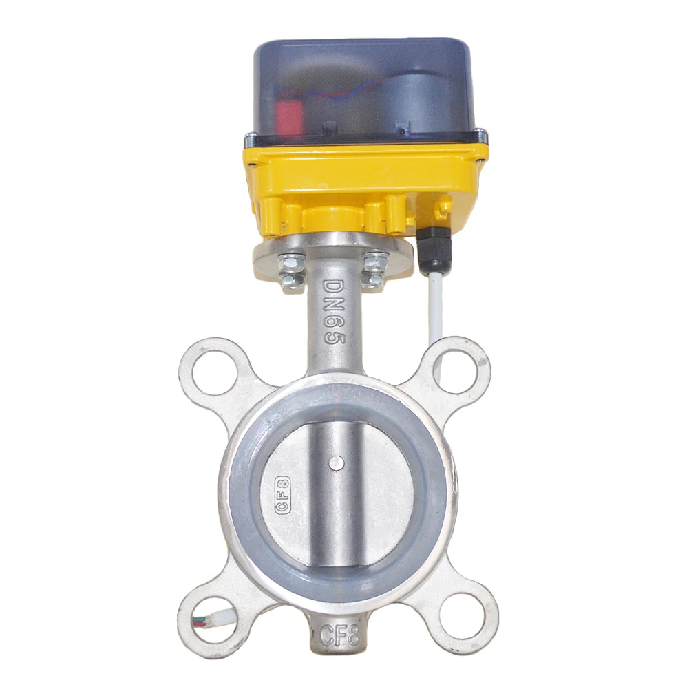 DN80 DN100 Электрический Дроссельный клапан из нержавеющей стали 12VAC/DC 24VAC/DC AC220V