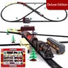 Simulation Train Retro Electric Railcar Train Set  Electric Light Train  Model Educational Toys Gifts For Children 5