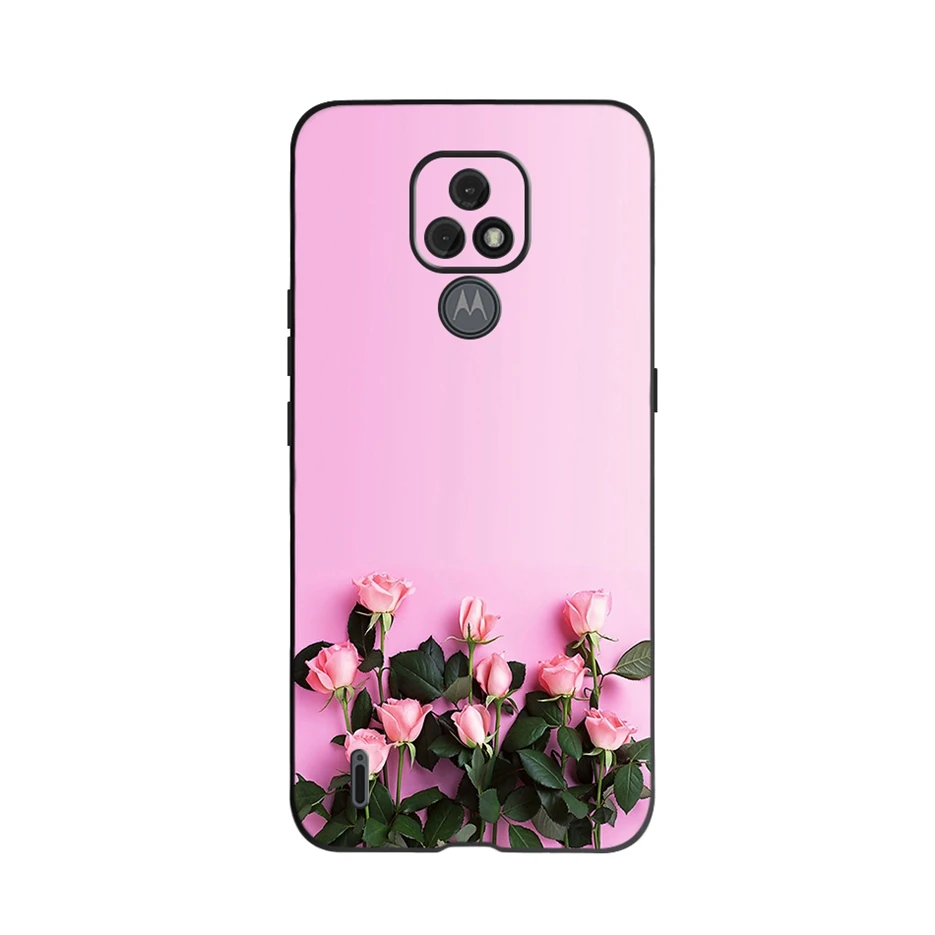 phone flip cover For Motorola Moto E7 Case Beautiful Flowers Butterfly Soft TPU Silicone Phone Cases For Motorola Moto E7 MotoE7 Shell Coque Capa iphone waterproof bag Cases & Covers