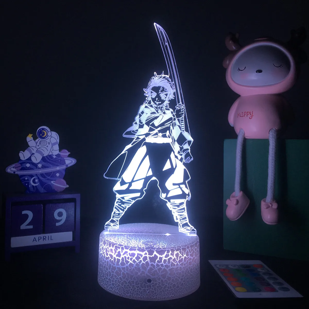 Anime Demon Slayer 3D LED Lamp Rengoku Kyoujurou Figure Night Light for Kid Child Bedroom Decor Cool Kimetsu No Yaiba Dropshippg best night light