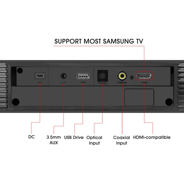 Universal - Haut-parleur TV 40W Haut-parleur Bluetooth Installation murale  Home Cinema Support Optique Coaxial HDMI Compatible AUX avec Subwoofer pour  PC TV