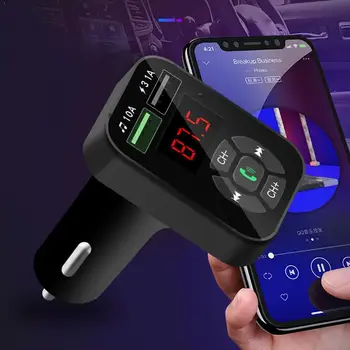 

Car MP3 Player Car Bluetooth Transmitter Wireless Handsfree MP3 Auto USB Car Accessories Receiver Player Fast Dual Charger W8O8