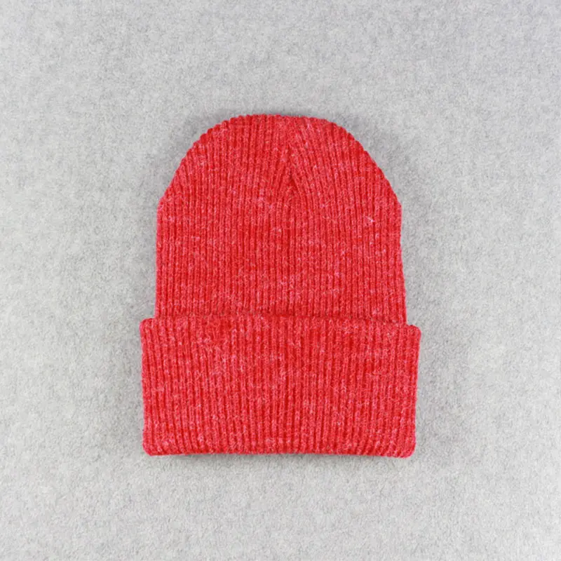 Красный Модная осенне-зимняя теплая зимняя шапка skullies, теплые шапки бини, повседневные женские одноцветные шапки с кроликом для взрослых - Цвет: Красный