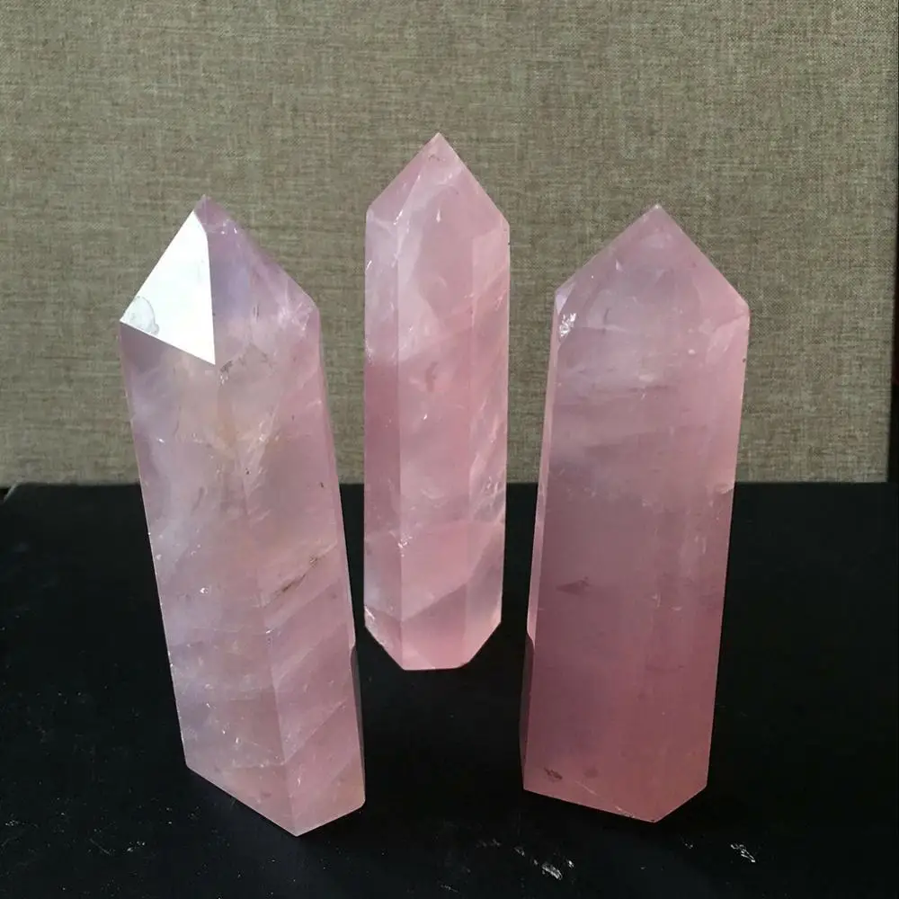 100% Natural Pink/Rose Quartz Crystal Stone Rock Mineral Specimen Lucky Healing