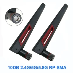 High-Gain Dual-Band WiFi Antenna with RP-SMA Connector for Enhanced Signal Boost (2PCS RPSMA)