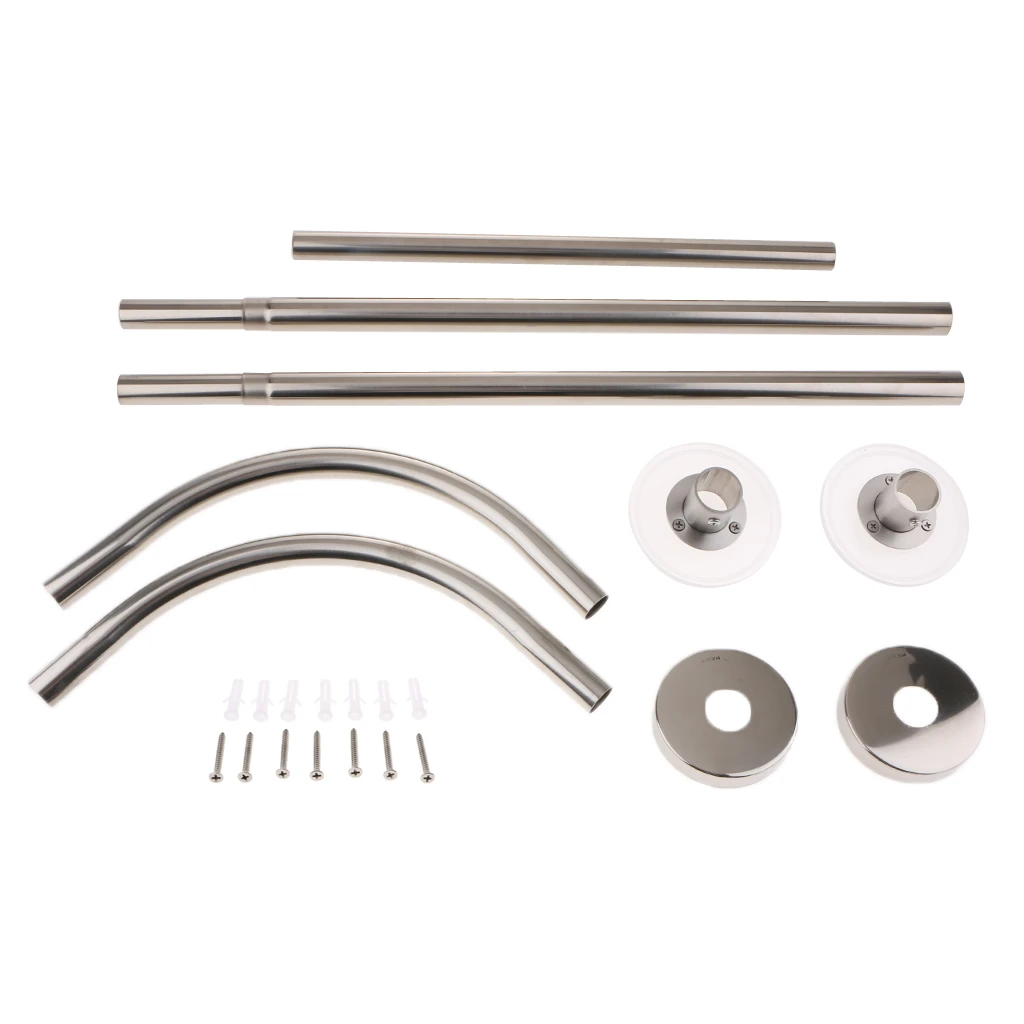 U 曲線デザインのシャワーカーテンポール 31 47 インチレールロッドポール浴室ドアロッドレール Shower Curtain Poles Aliexpress